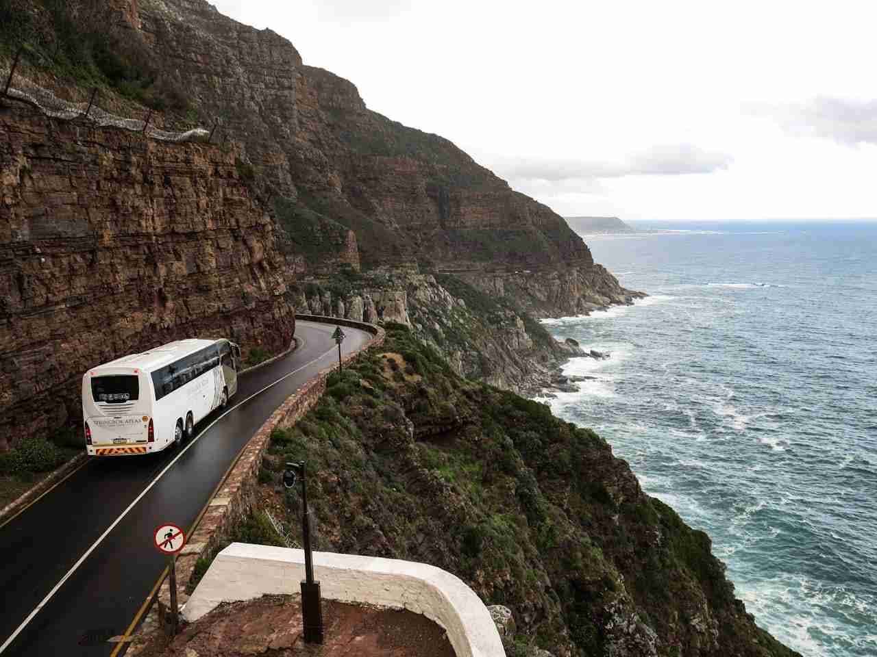 A scenic road trip along dramatic coastal cliffs in South Africa