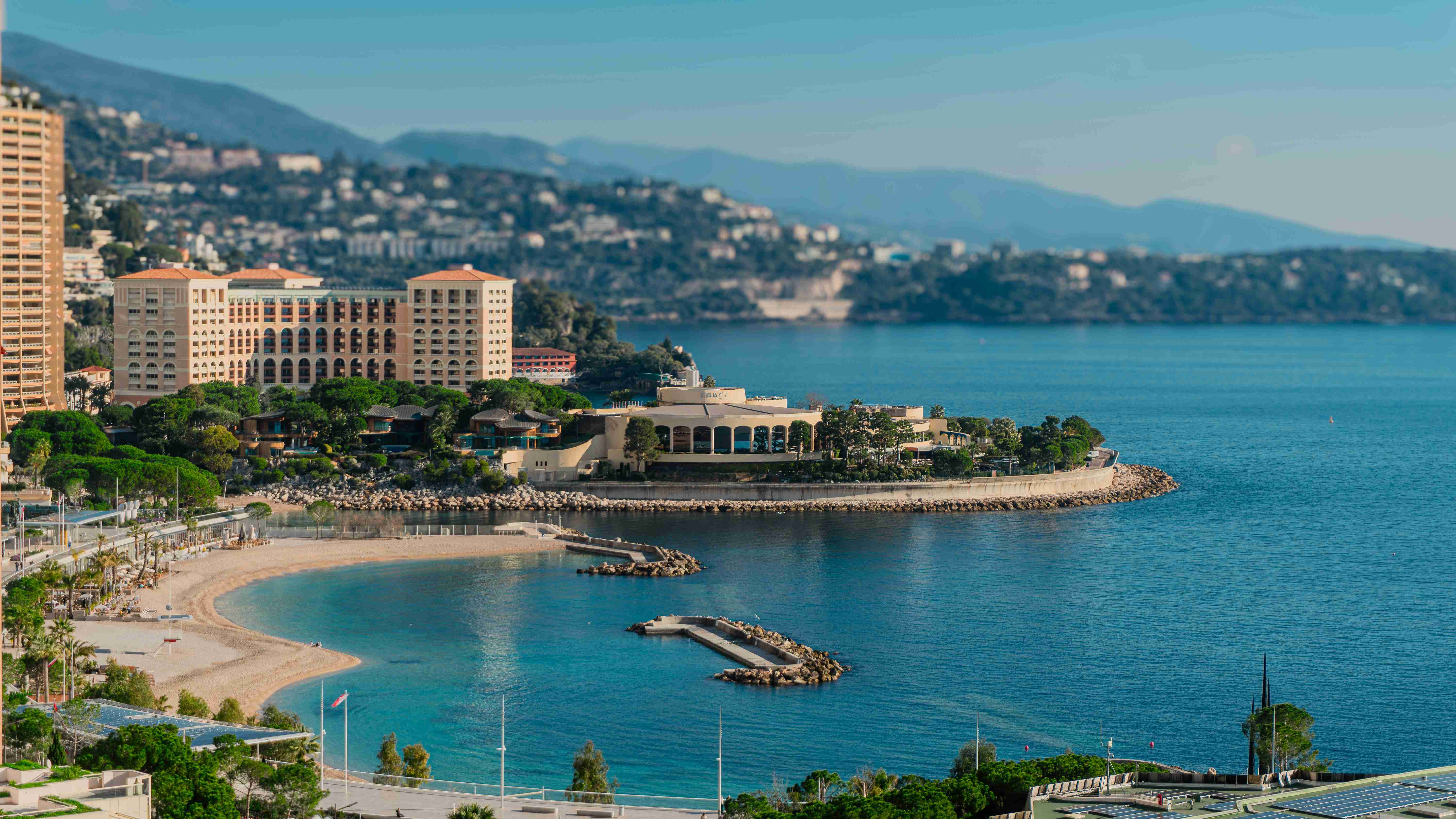 Aerial View Monaco Harbor