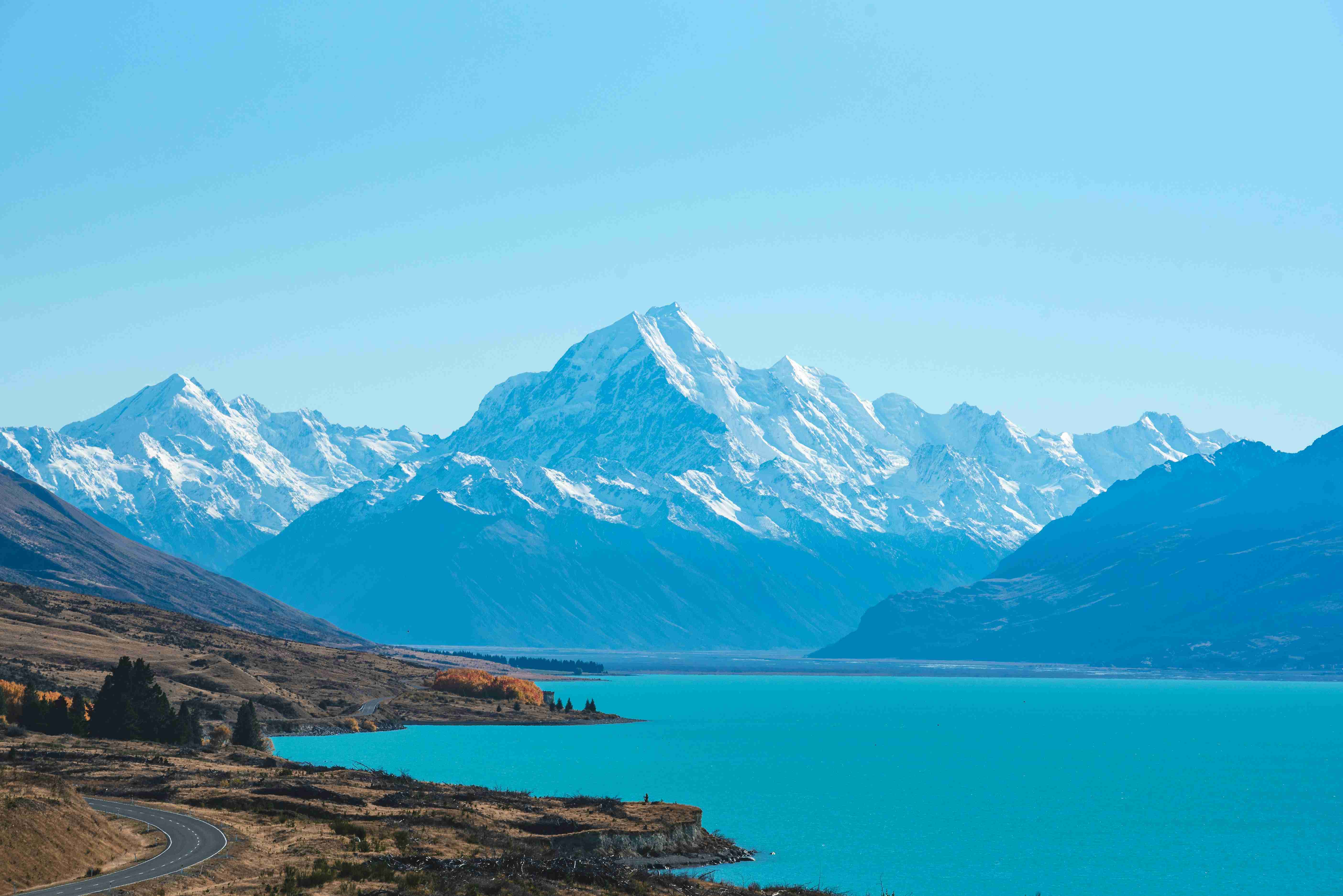 Aoraki Mount Cook and Lake Pukaki New Zealand