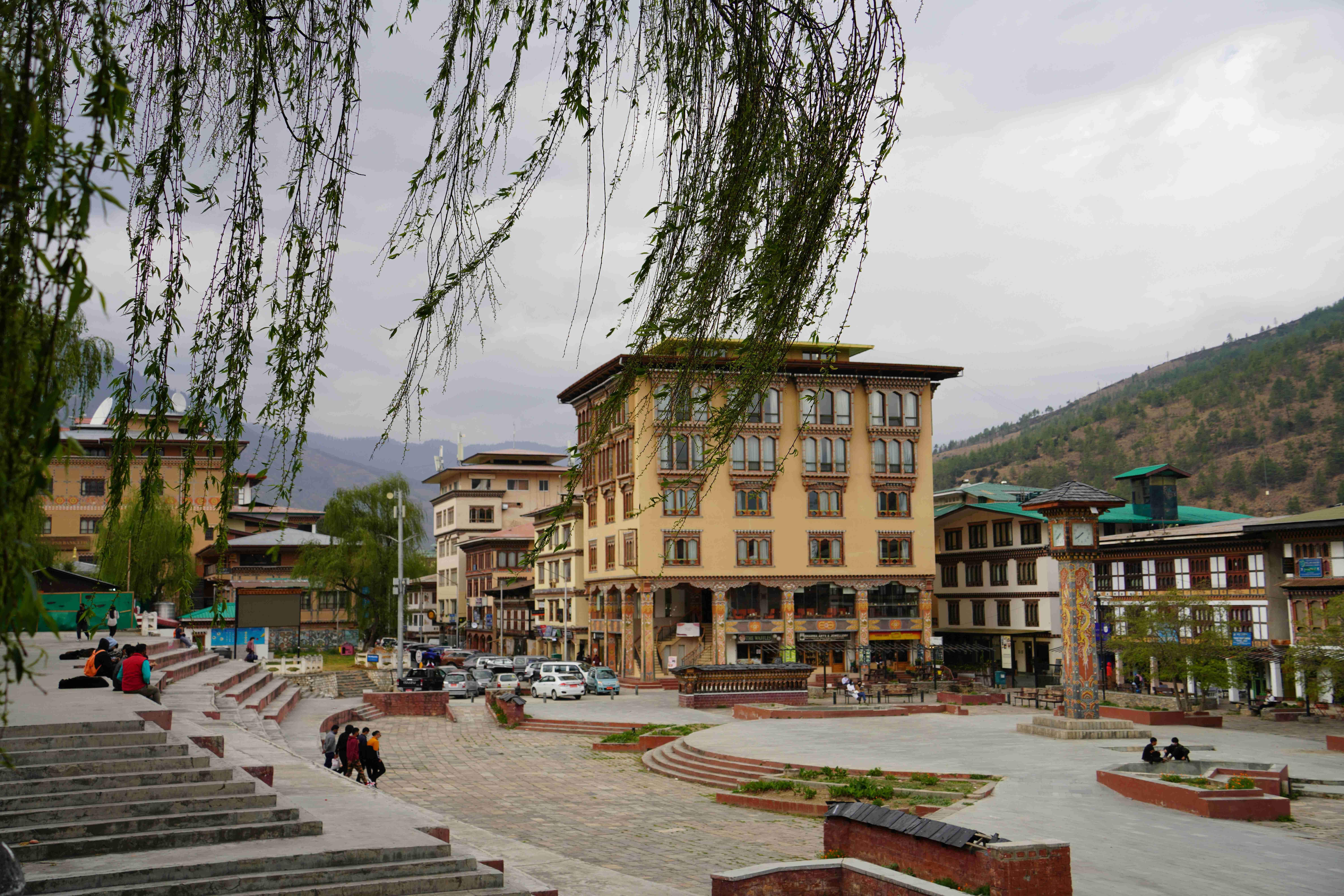 Central Square with Traditional Architecture