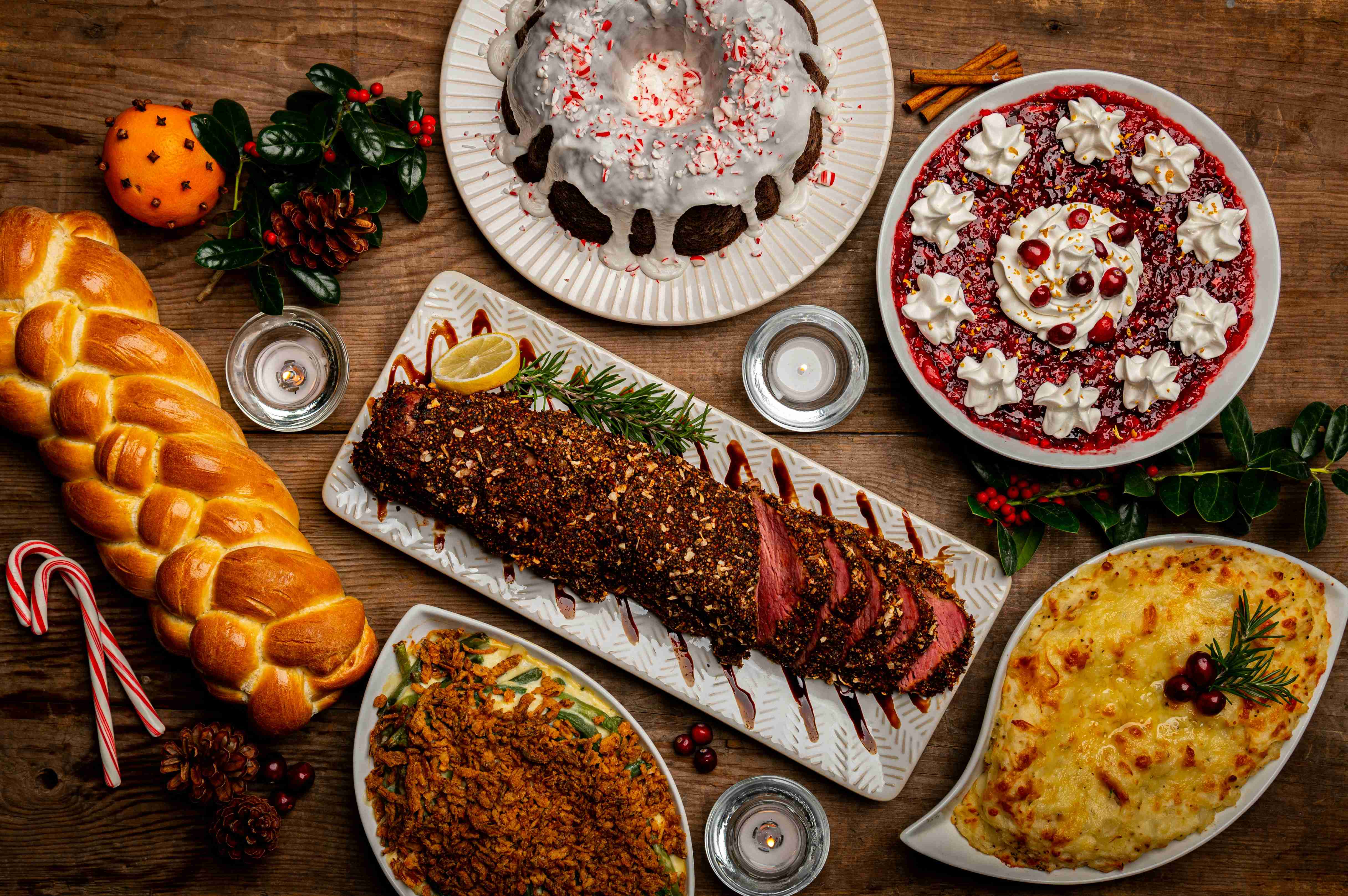 Festive Holiday Feast Spread