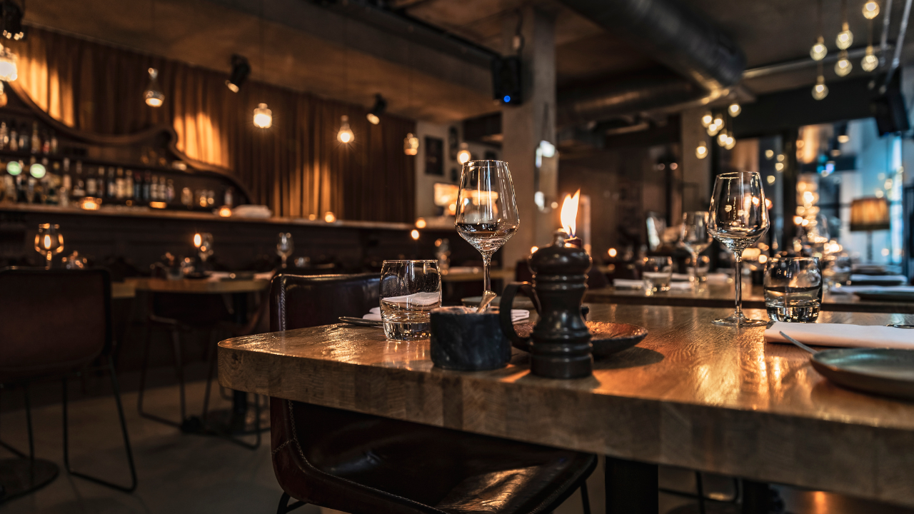 Cozy Fine Dining Ambiance with Candlelight