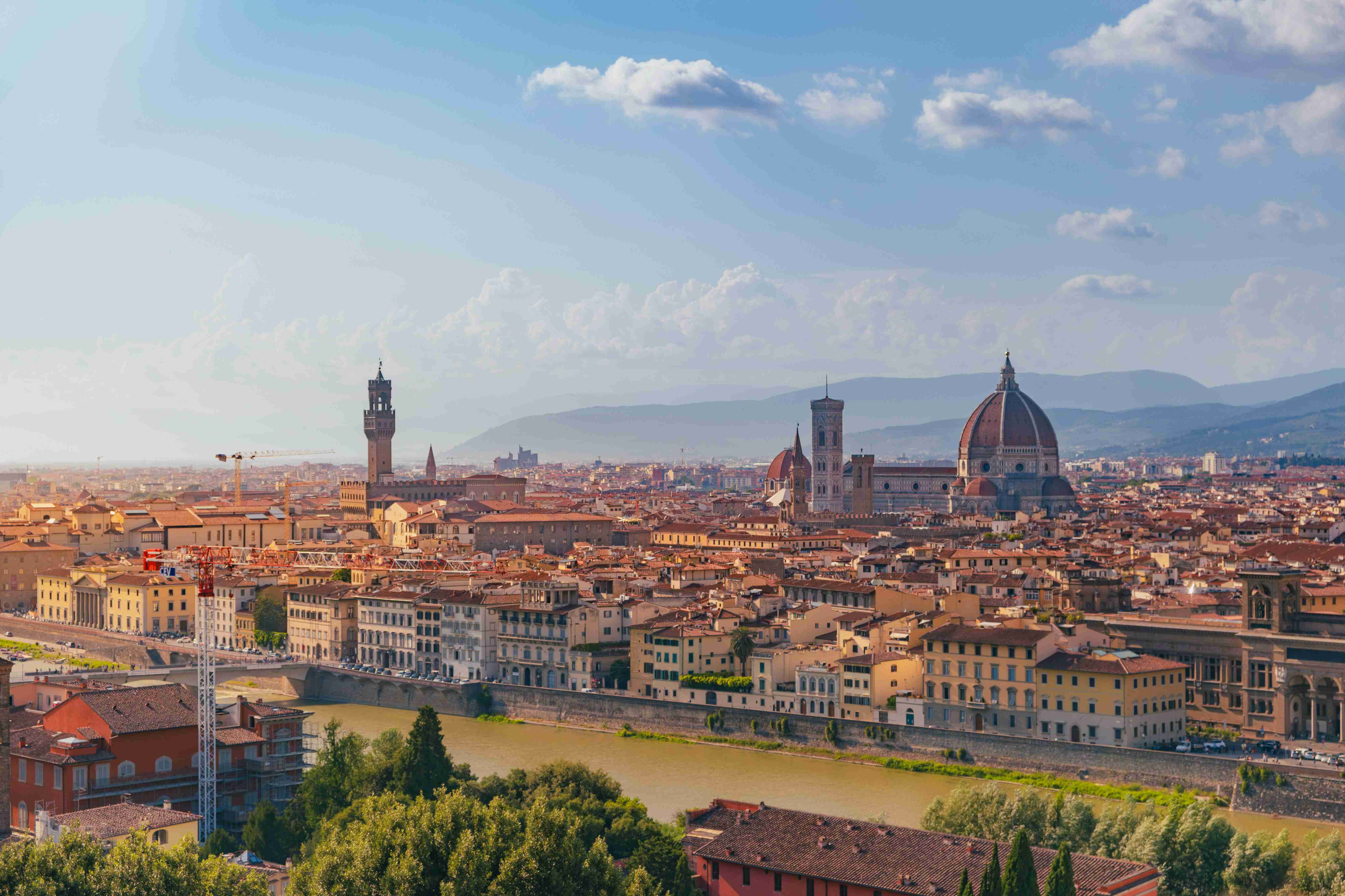 Florence Skyline with Duomo and Arno River