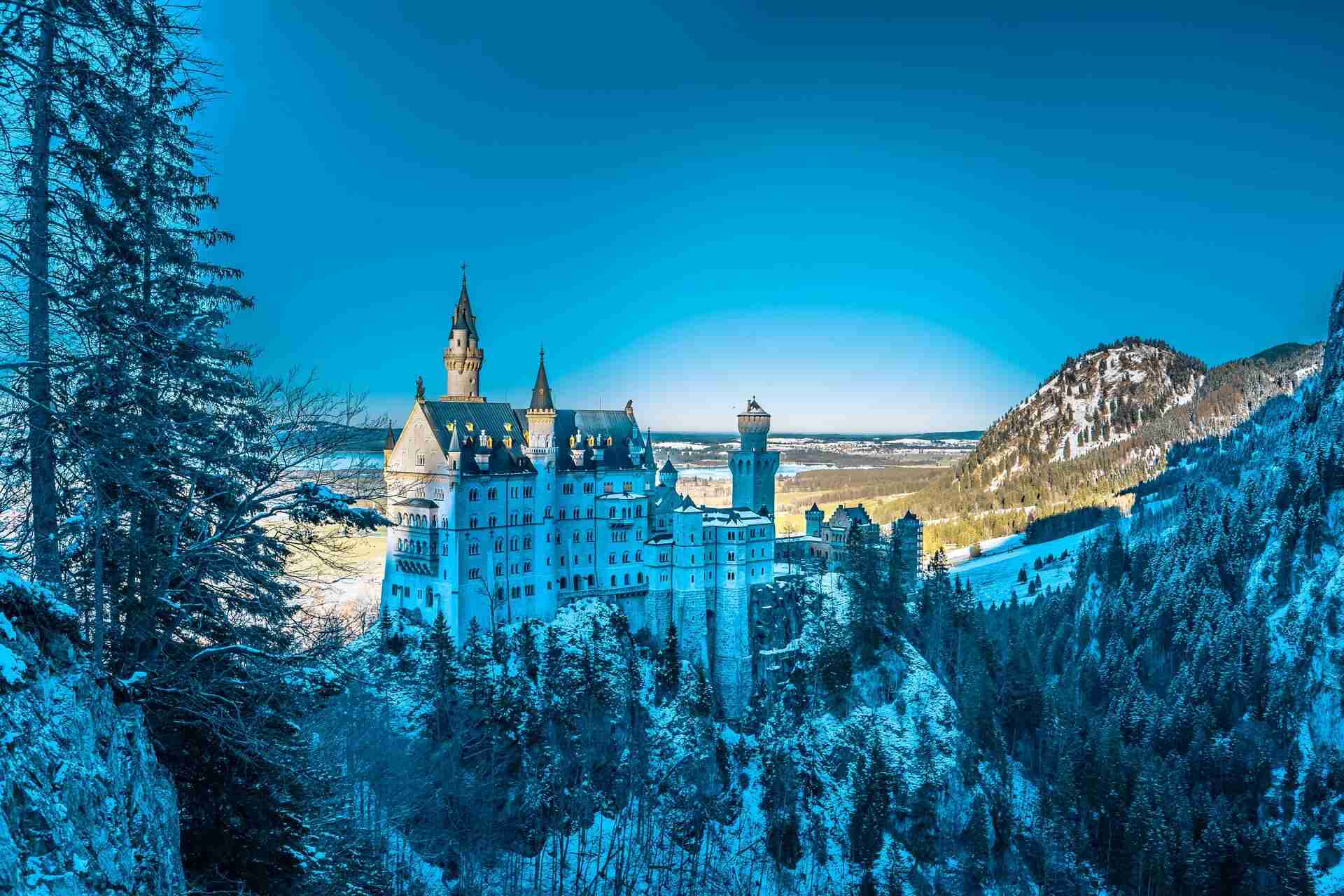 Permiso internacional para conducir para el castillo de Neuschwanstein de Alemania