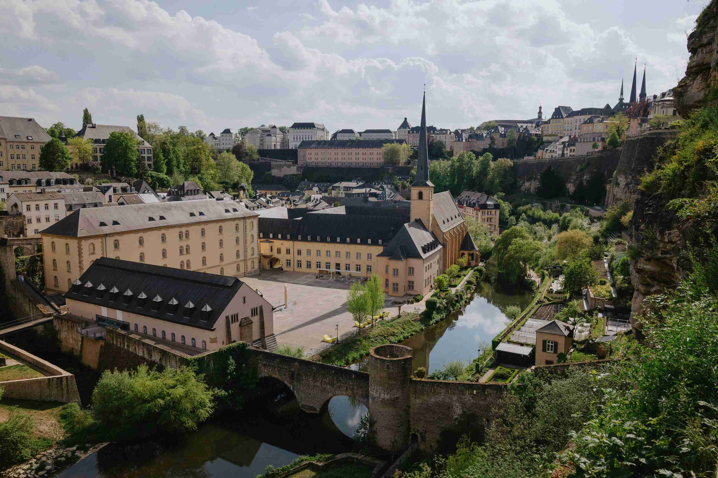 Luxembourg Cityscape with Historic Architecture and Natural Landscapes