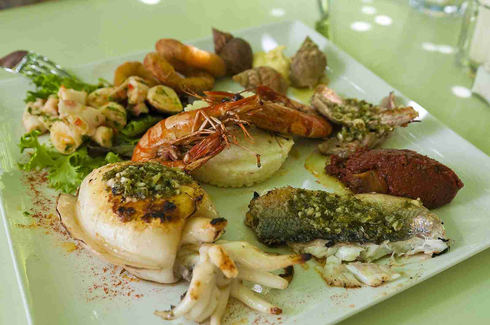 Морска храна в Прованс, Франция Дата