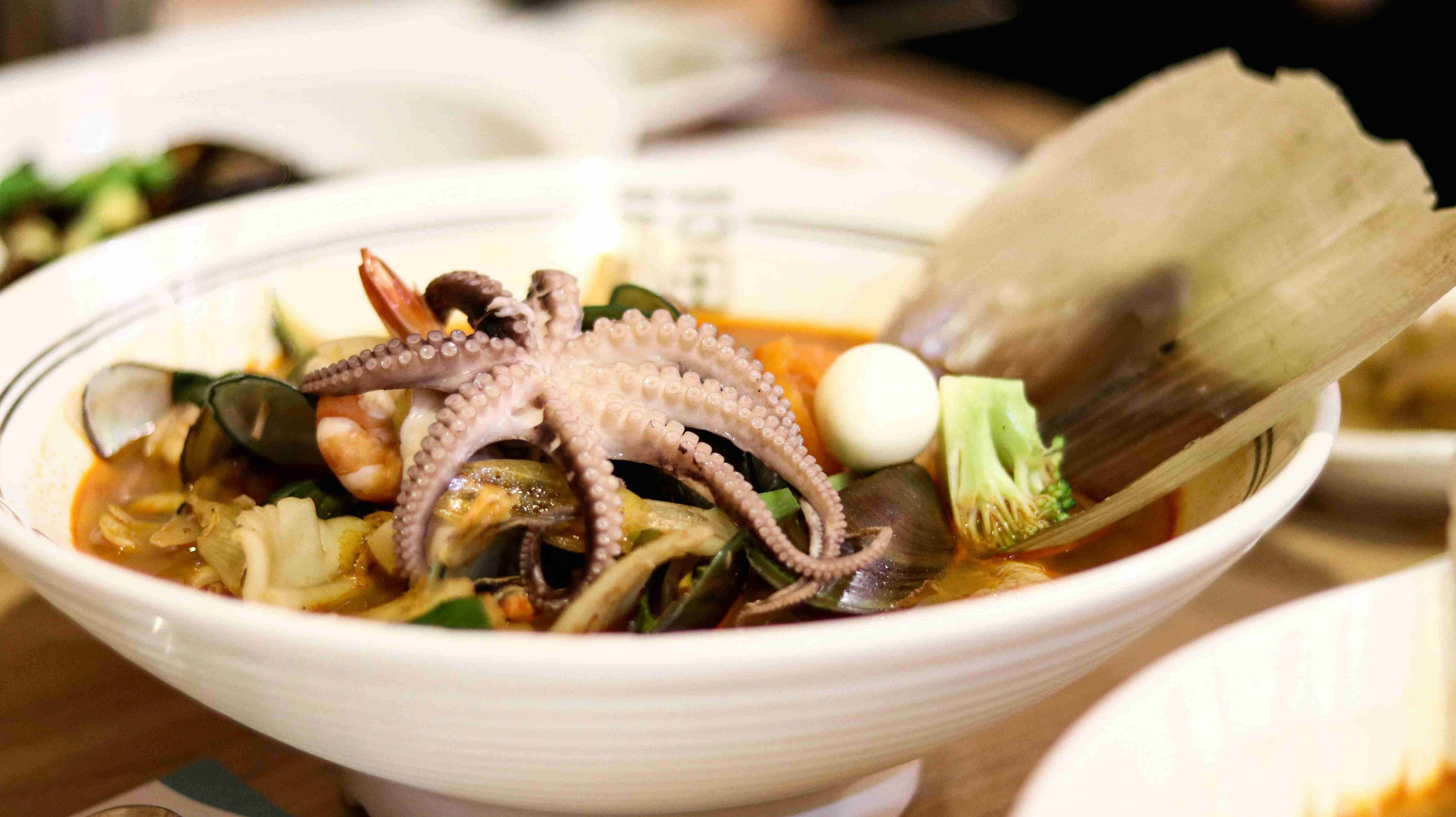 Seafood Ramen Bowl with Octopus