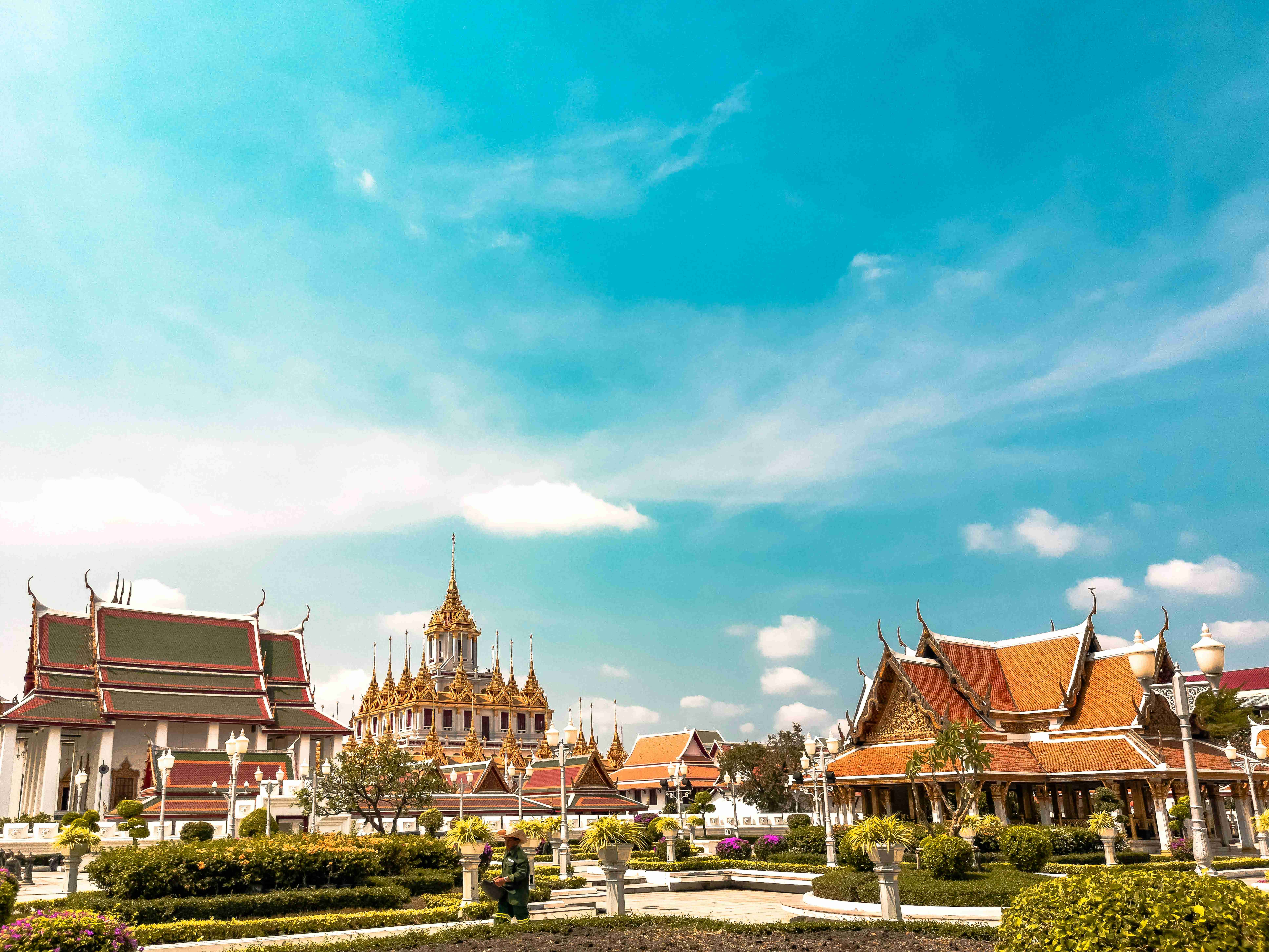 Thai Royal Palace with Blue Skies