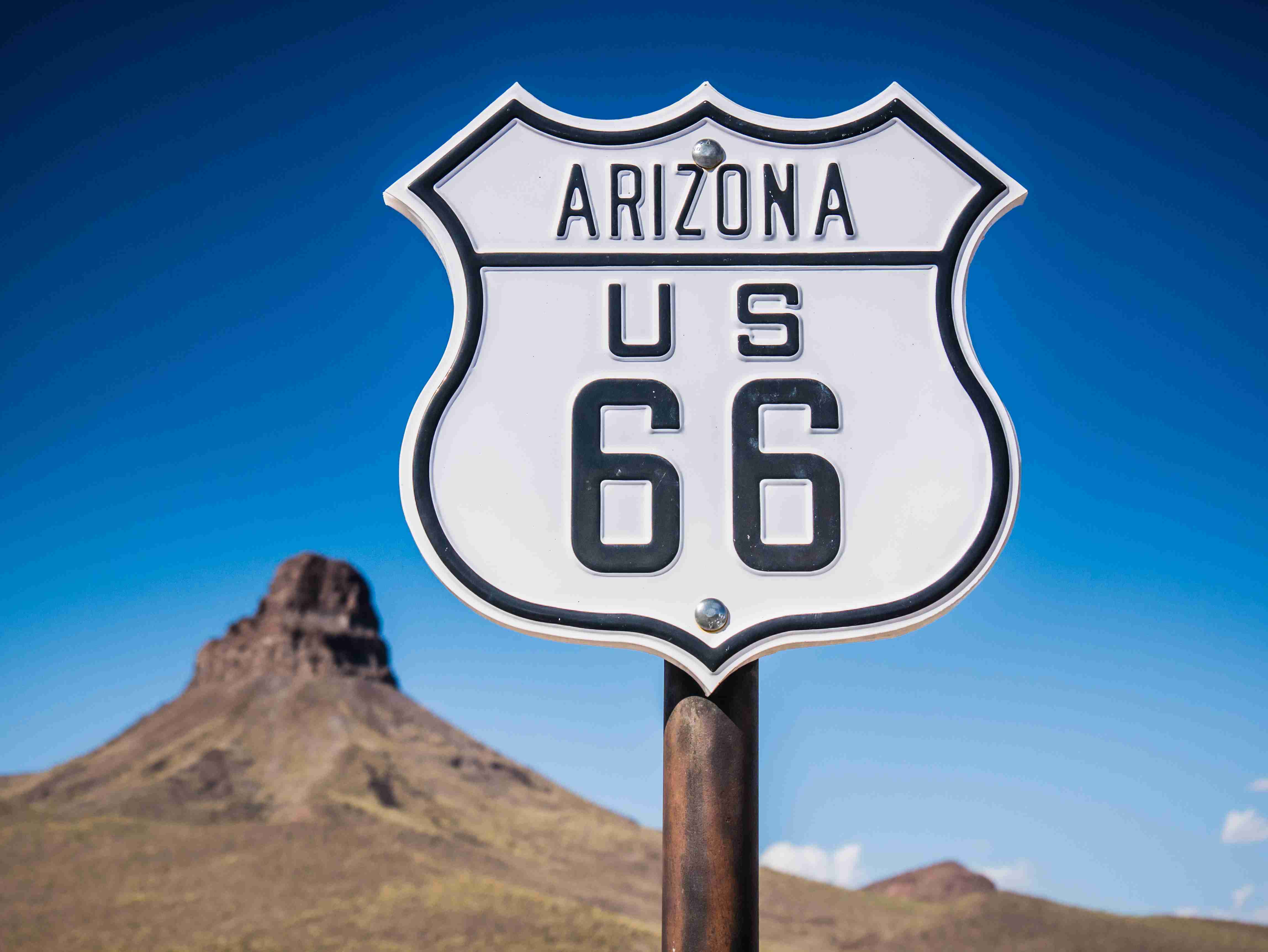 beautiful shot US route 66 arizona