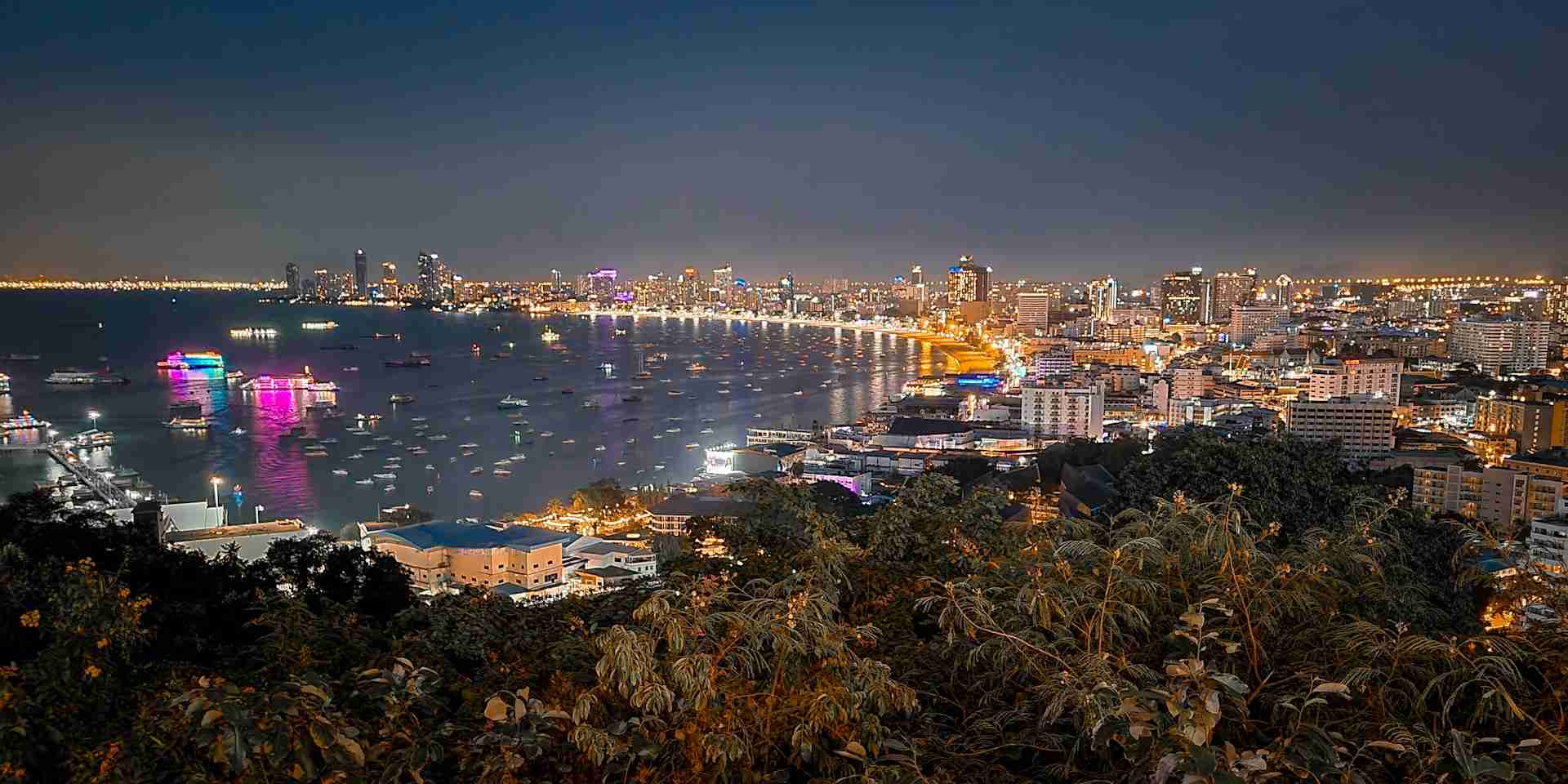 A night view of pattaya thailand