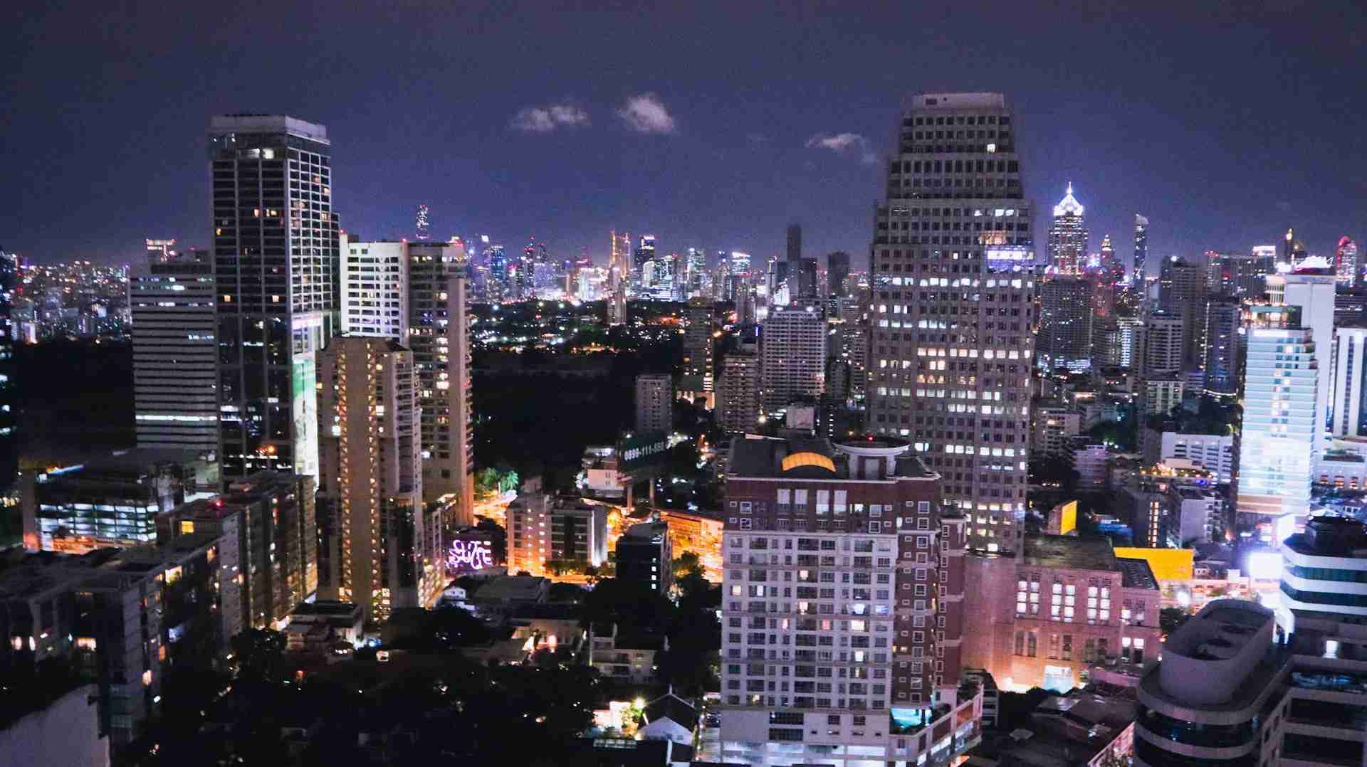 A view of Bangkok Nightlife City Lights