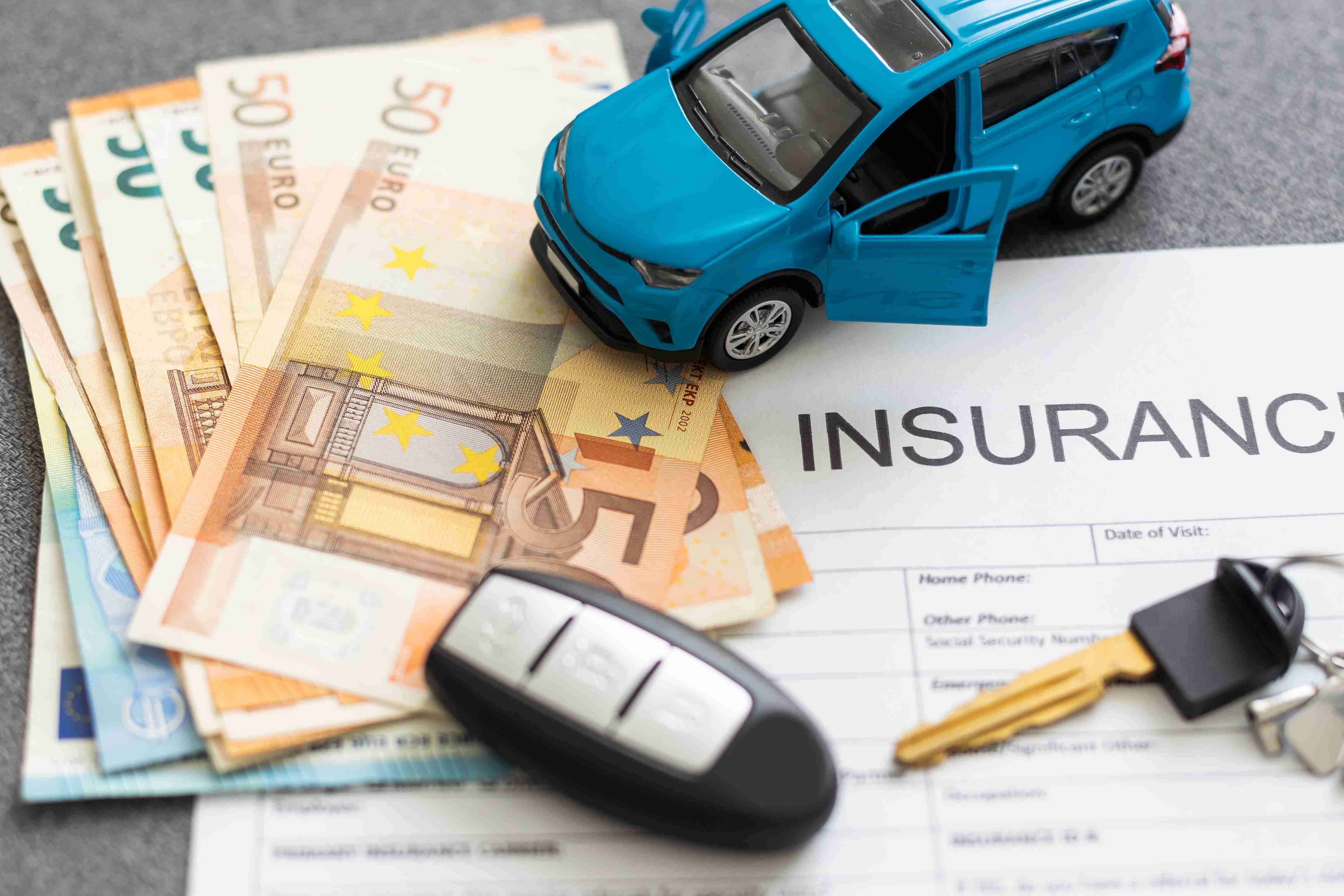 Car Insurance Claim Form and toy car
