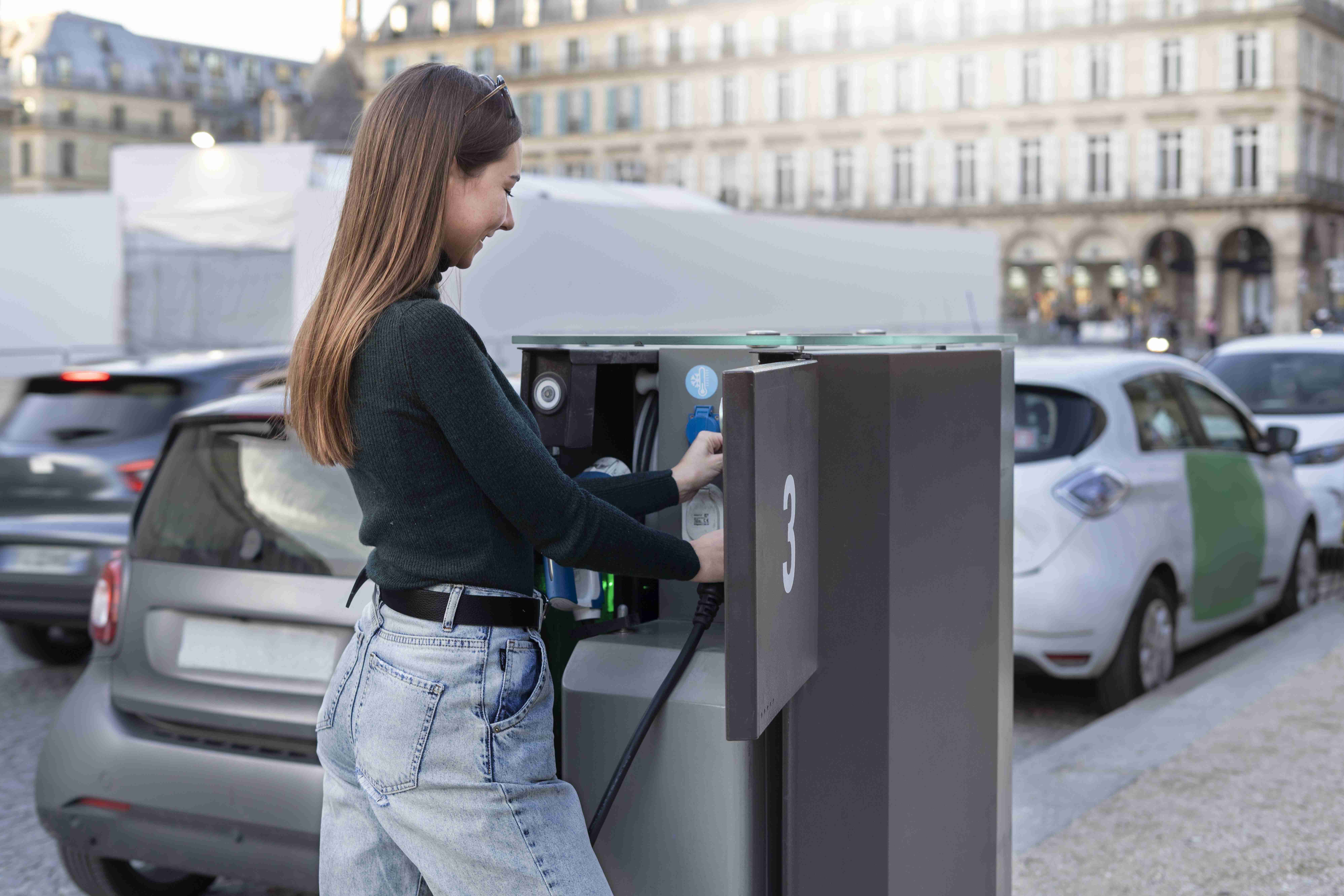 close up electric car france