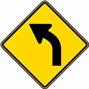 前方弯道标志