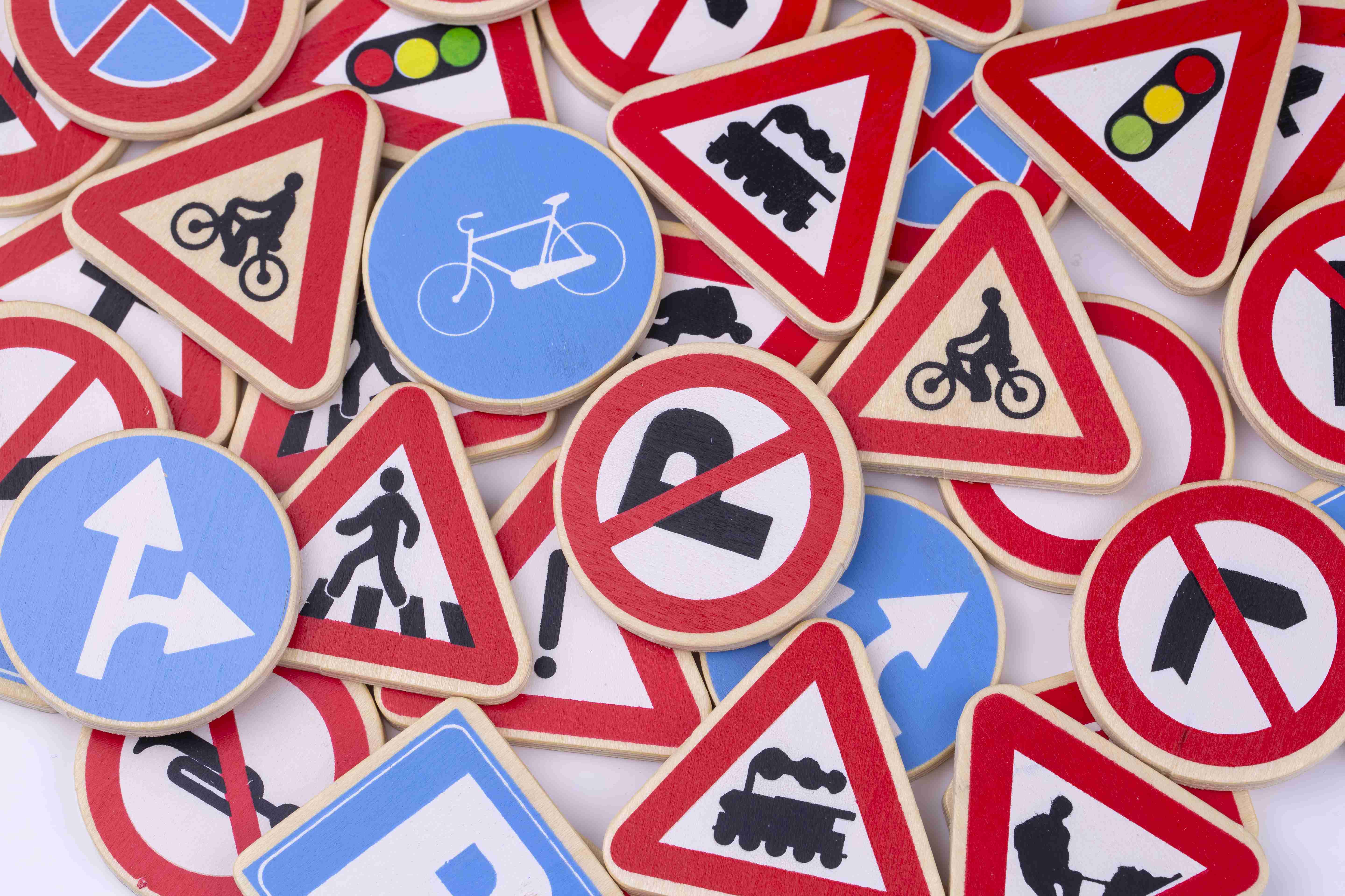different-colored-traffic-signs-isolated