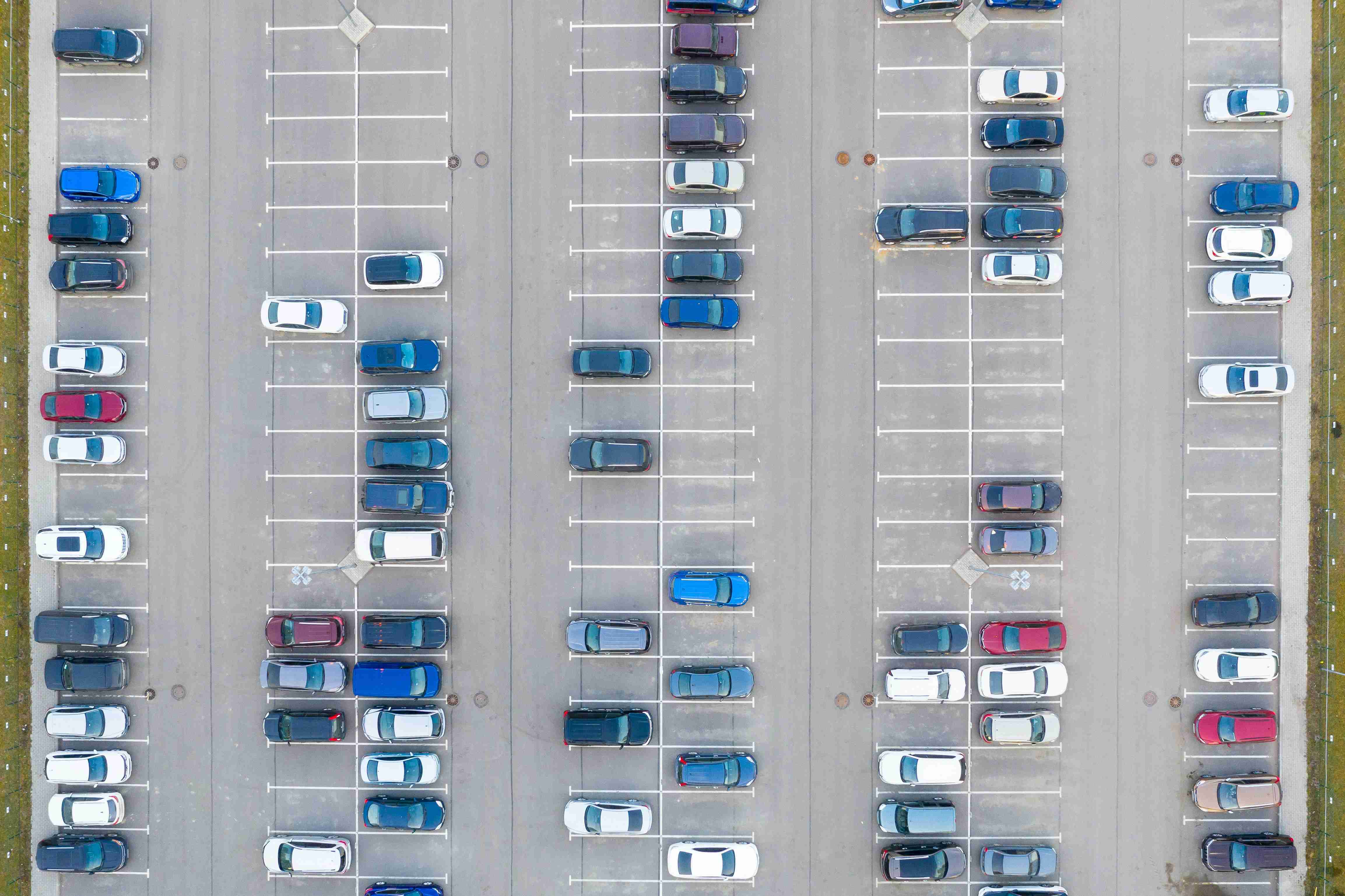 car parking in a residential area of the city