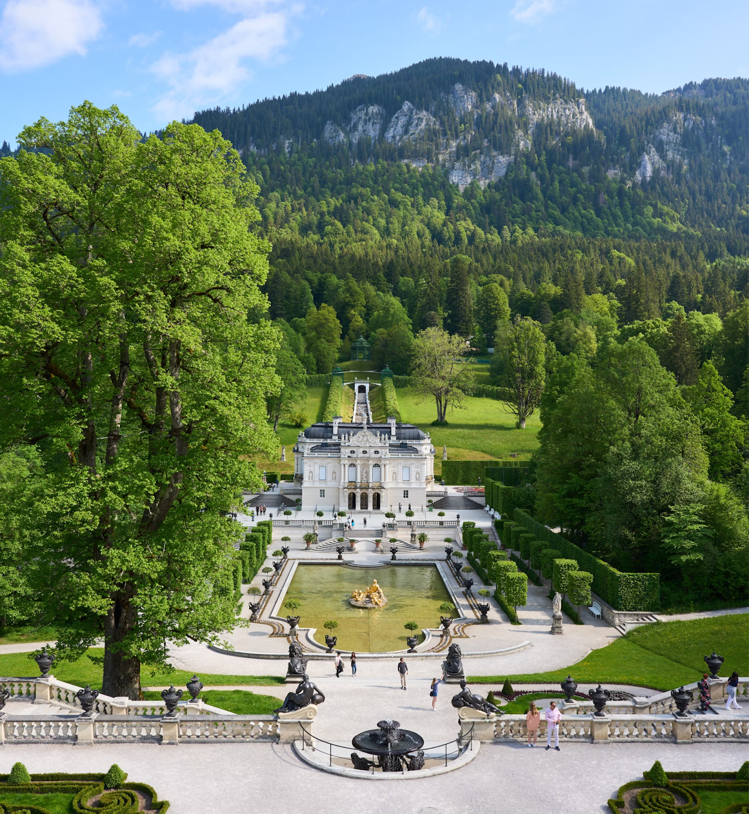 Linderhof Palace Gardens and Fountain