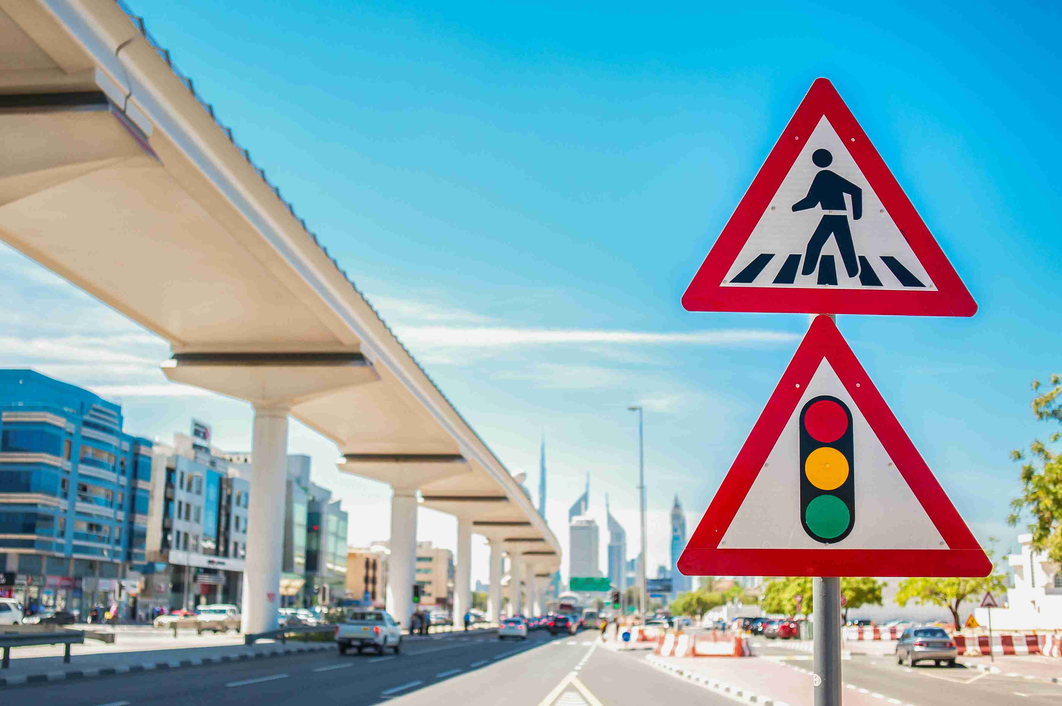 Road signs in the city